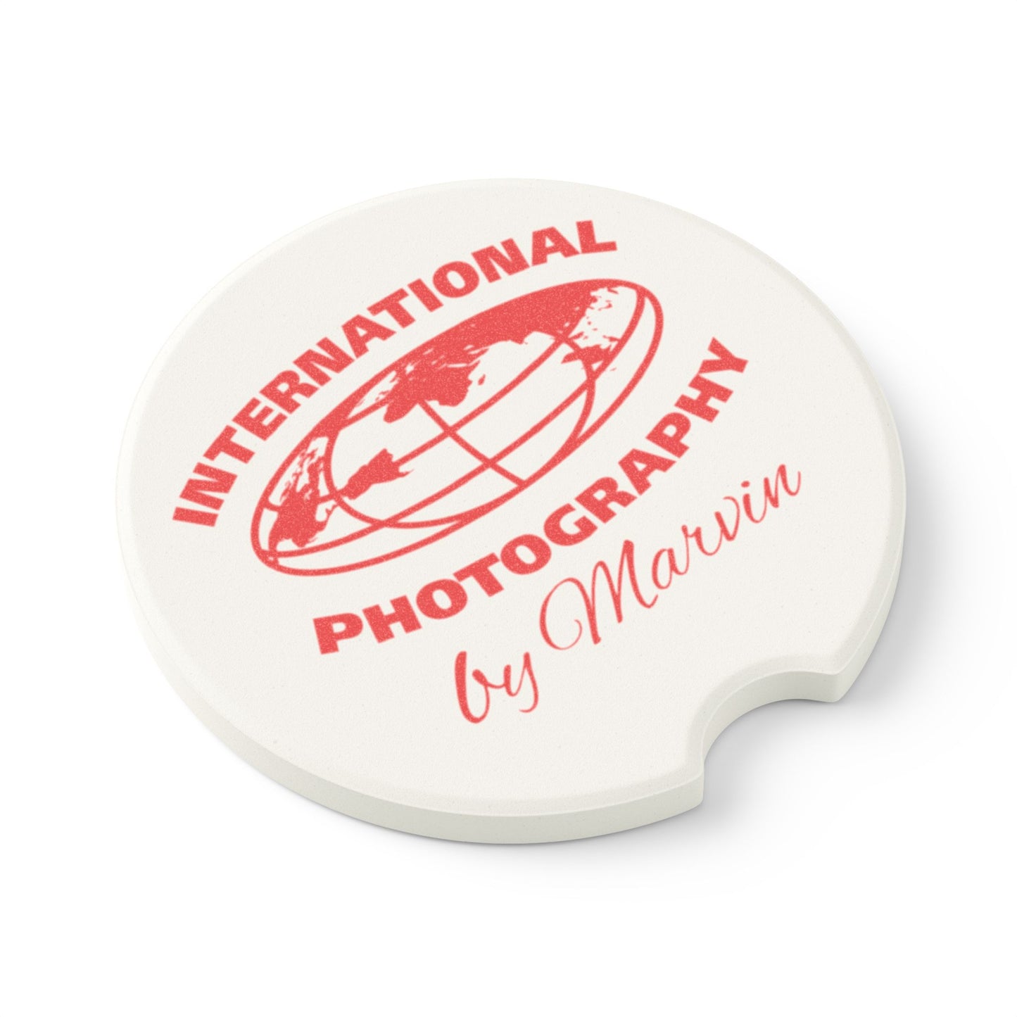 Custom Soapstone Car Coaster - Unique Gift for Photography Lovers, Car Accessory, Drink Holder, International Photography Decor, Car Decor