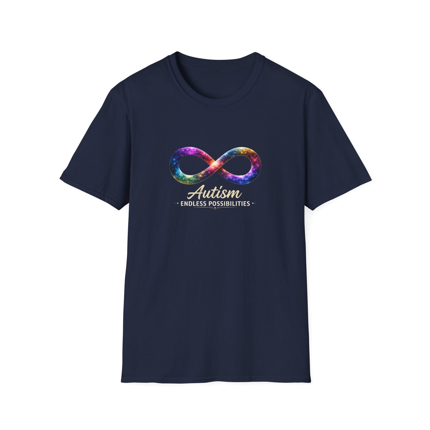 Autism Infinity Symbol T-Shirt — Colorful Galaxy Neurodiversity Tee