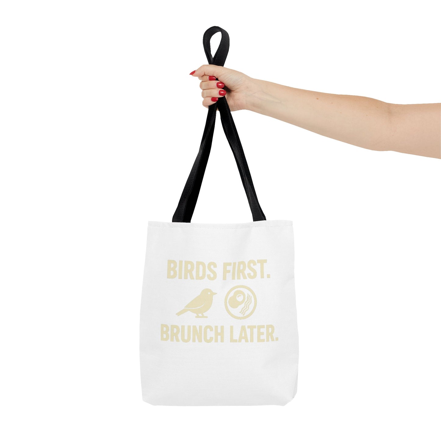 Birds First Brunch Later Tote Bag - Fun Grocery Bag, Eco-Friendly Shopping Tote, Perfect Gift for Brunch Lovers, Weekend Outings