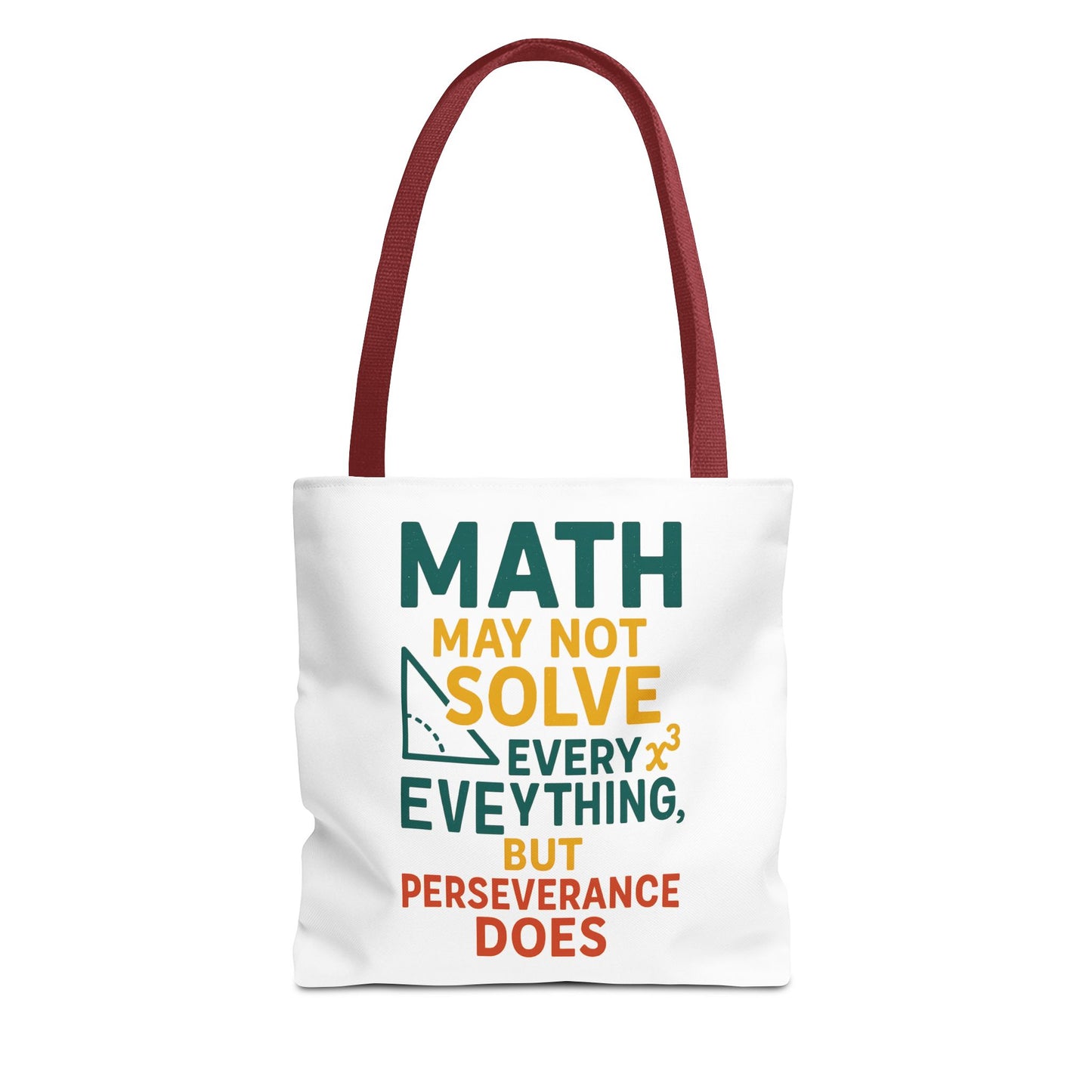 Inspirational Math Tote Bag, Motivational Carry-all, Teacher's Gift, Student Accessory, Study Essentials, QR Code Bag
