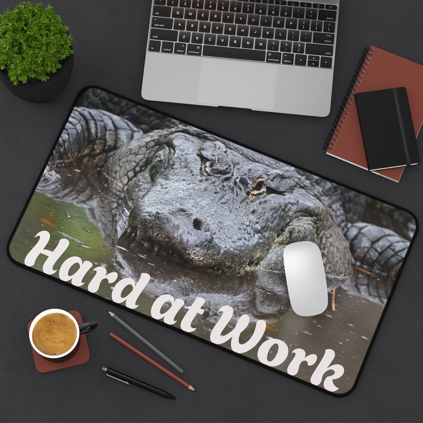 Alligator Desk Mat, Office Decor, Animal Print Desk Pad, Unique Gift for Wildlife Lovers, Desk Accessories, Computer Mat