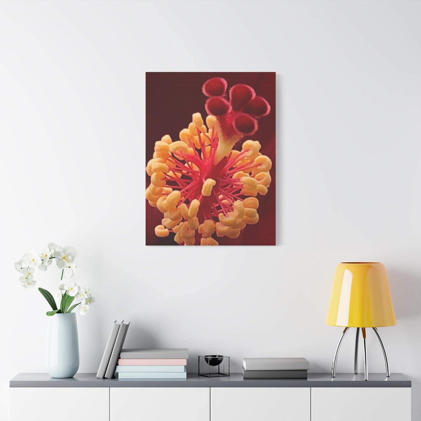 Floral Canvas Art Print, Stretched Wall Decor, Home Decor, Botanical Artwork, Modern Wall Art, Gift for Flower Lovers