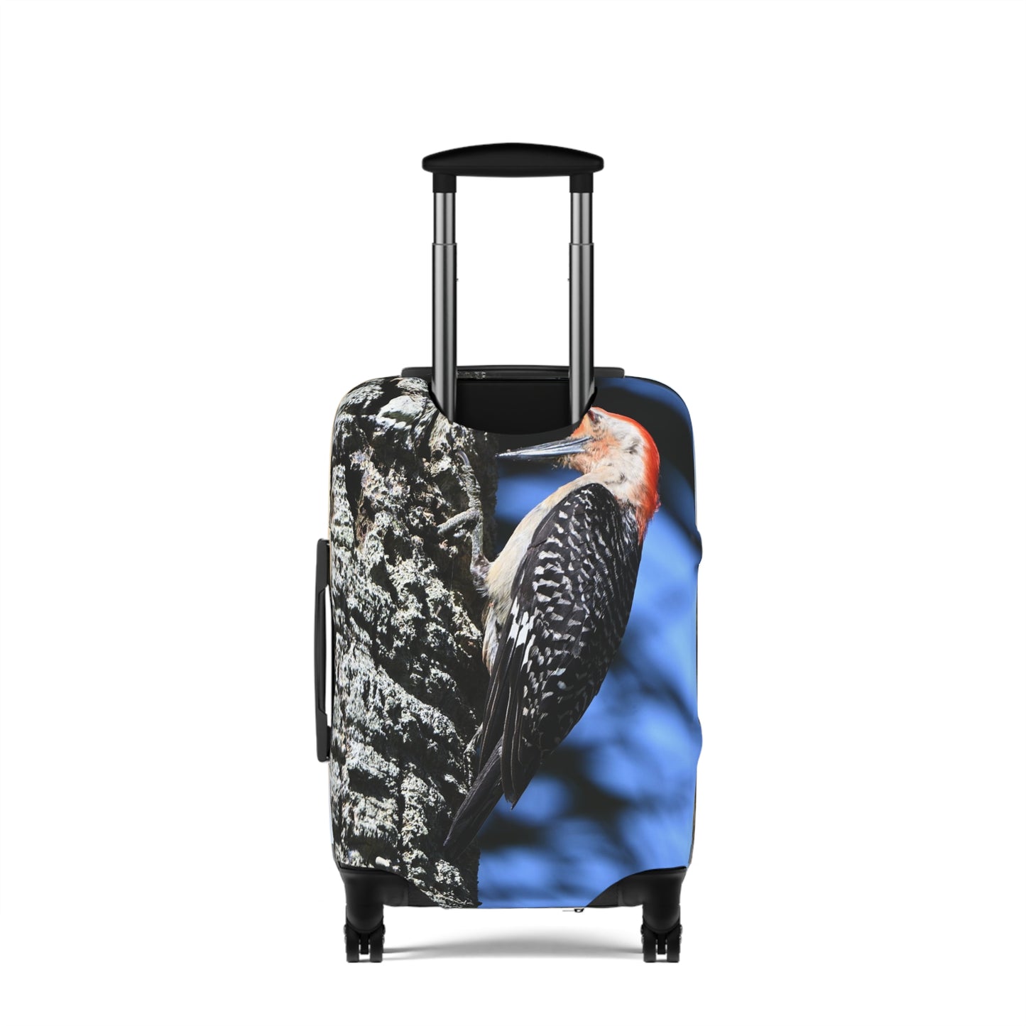 Pileated Woodpecker Luggage Cover — Wildlife Travel Suitcase Protector