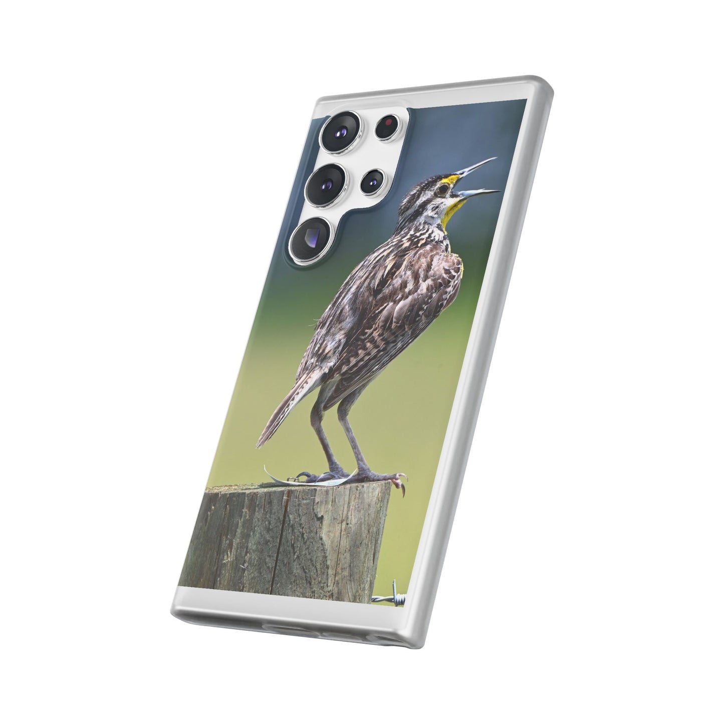 Singing Meadowlark Phone Case – Nature Bird Photo Flexi Case