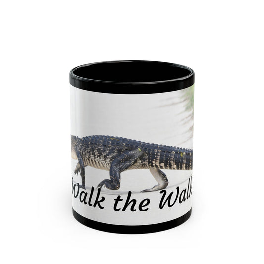 Funny Alligator Mug, Walk the Walk Coffee Cup, Gift for Animal Lovers, Nature Lover's Perfect Present