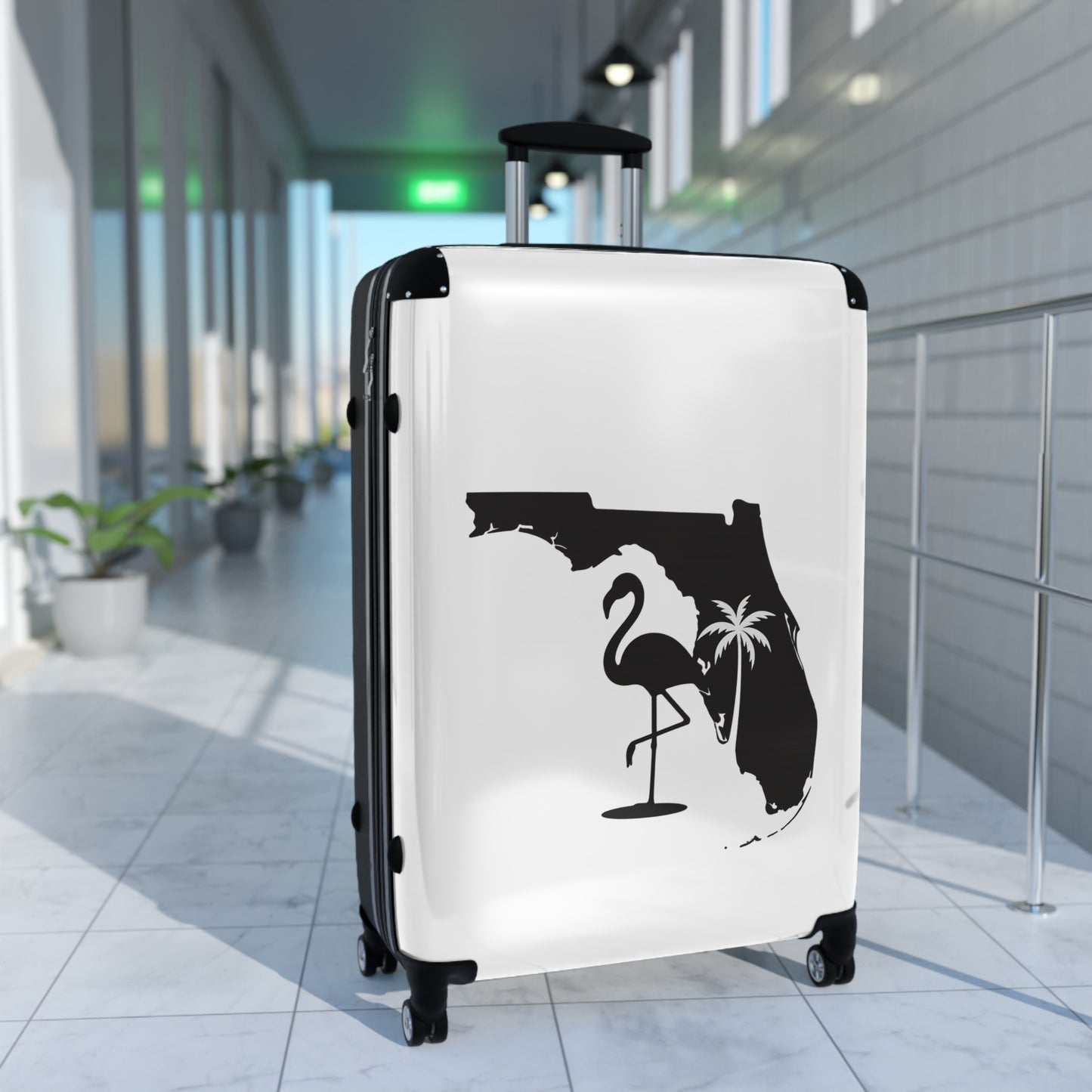 Tropical Florida Suitcase, Travel Bag, Personalized Luggage, Vacation Accessory, Summer Travel Gear