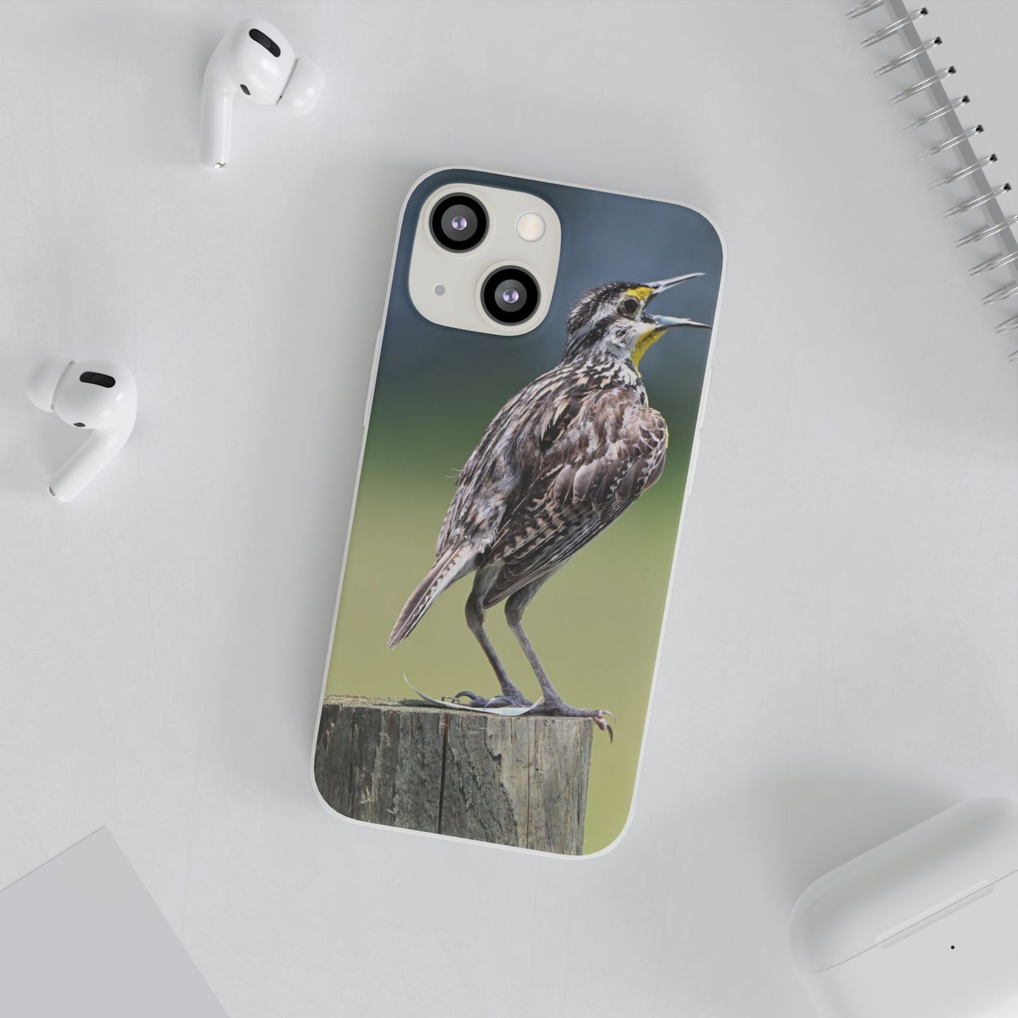 Singing Meadowlark Phone Case – Nature Bird Photo Flexi Case
