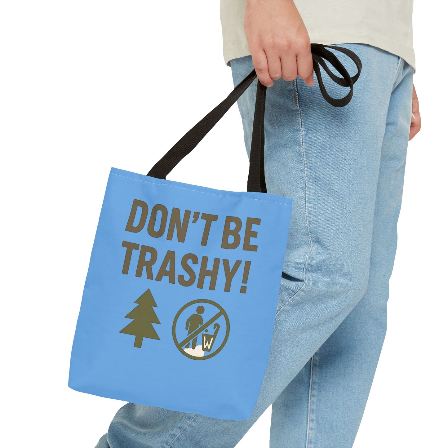 Eco-Friendly Tote Bag - "Don't Be Trashy" | Reusable Shopping Bag, Gift for Environmentalists, Beach Bag, Everyday Carry