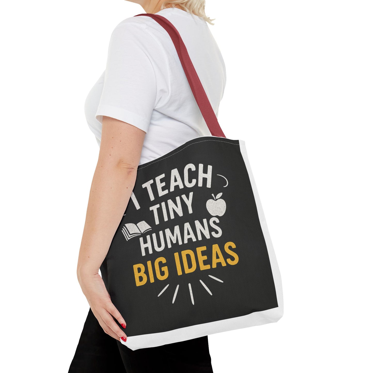 Inspirational Teacher Tote Bag - I Teach Tiny Humans Big Ideas, Perfect for Educators, Back to School, Classroom Essentials, Gifts for [...]