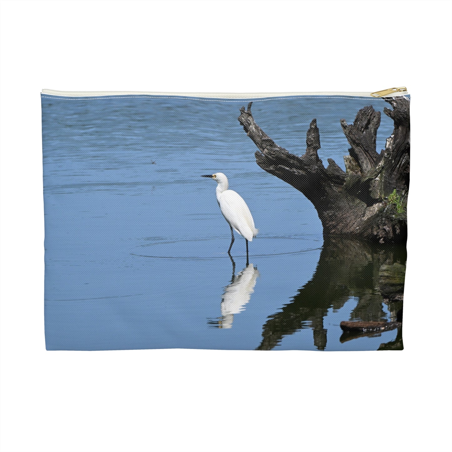 Serene Nature Accessory Pouch – Bird Reflections, Travel Bag, Makeup Organizer, Eco-Friendly Gift, Wildlife Lover Item