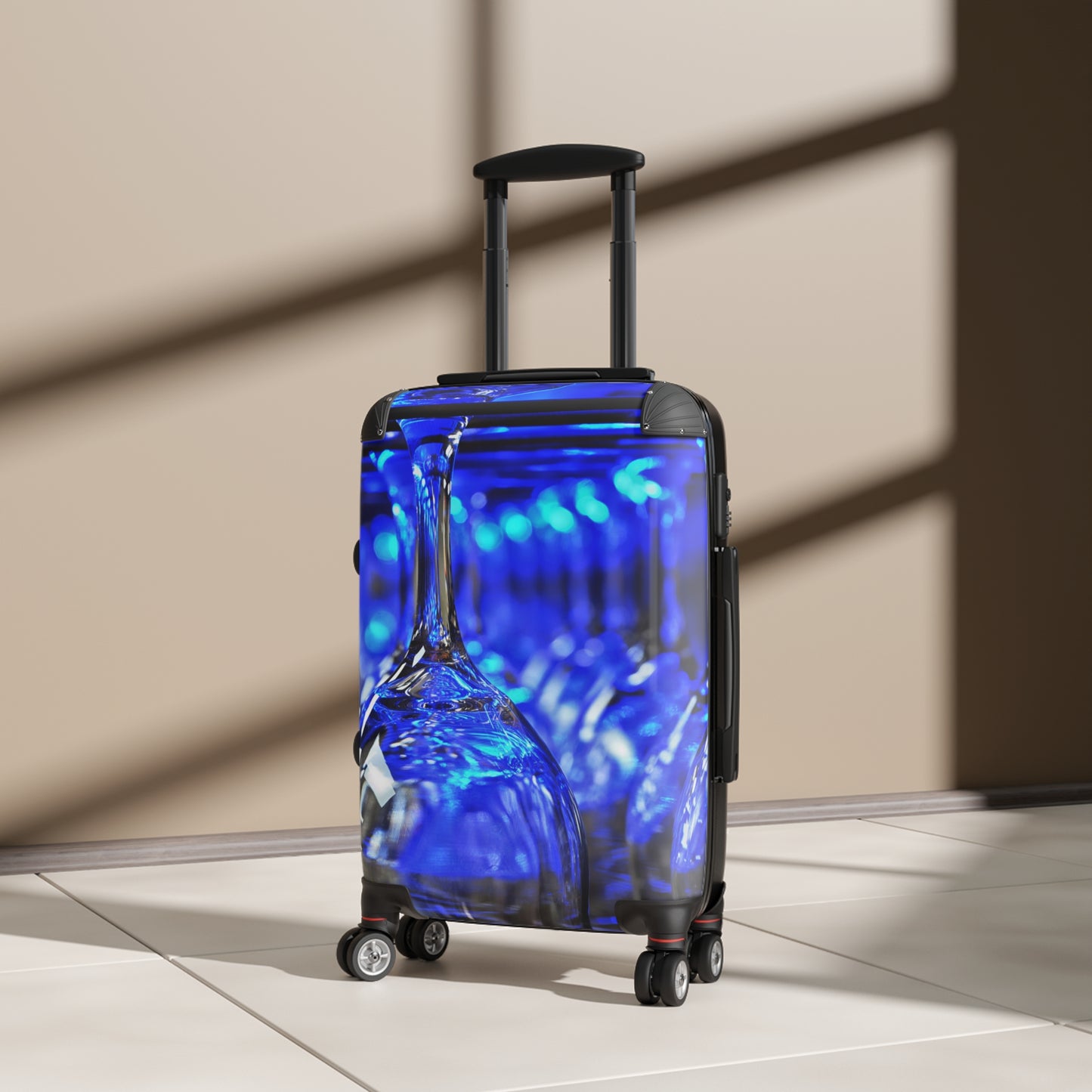 Blue Glassware Design Suitcase