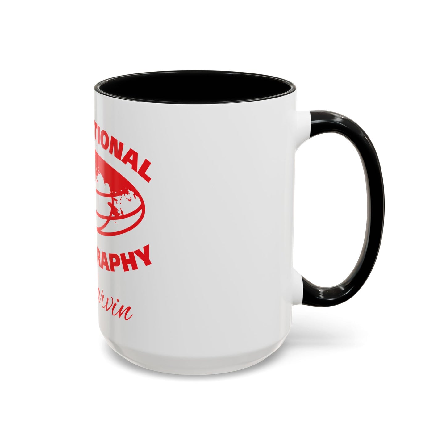 International Photography Accent Mug - Unique Coffee Mug, Gift for Photographers, Travel Mug, Artsy Gifts, Photography Lovers
