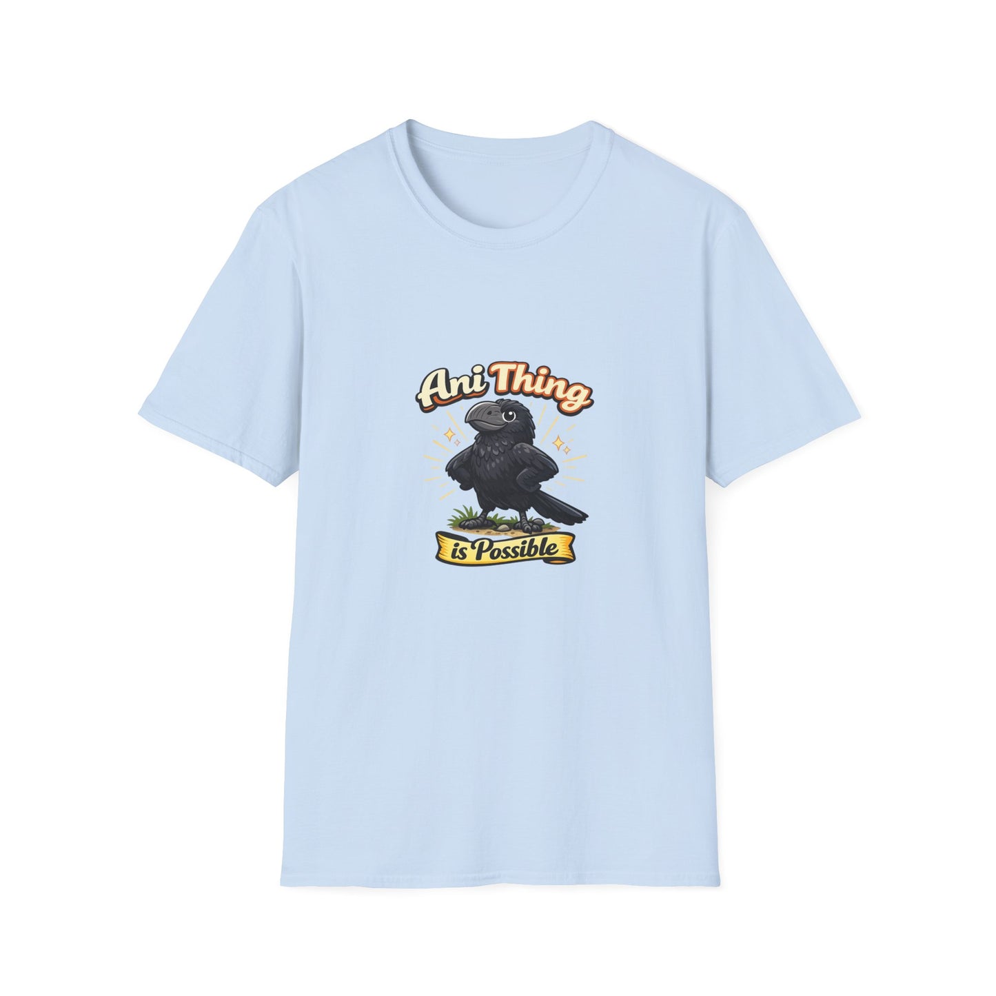 Crow Enthusiasm T-Shirt — "Any Thing Is Possible" Retro Graphic