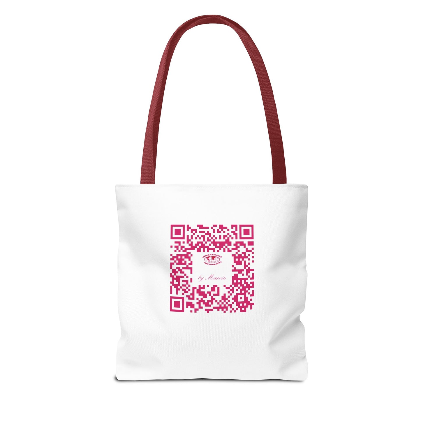 Photography Tote Bag with QR Code, Eco-Friendly Shopping Tote, Art Design Bag, Gift for Photographers, Customizable Travel Bag