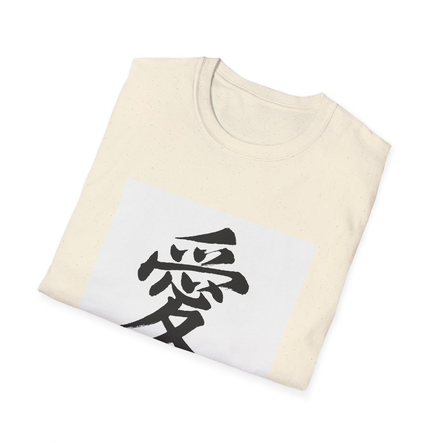 Japanese Love Symbol Unisex Softstyle T-Shirt, Casual Wear, Gift for Friends, Valentine's Day, Cultural Apparel, Streetwear