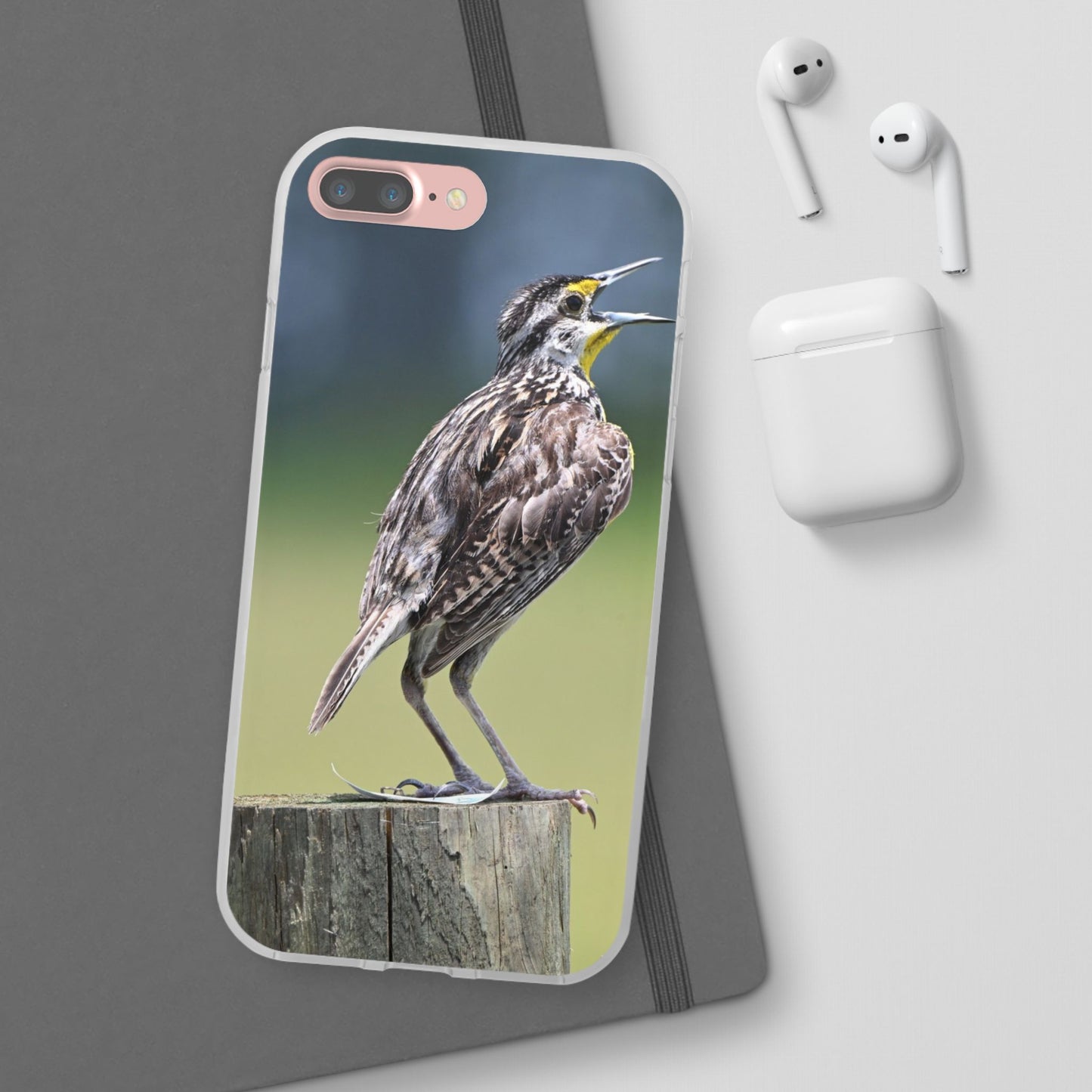 Singing Meadowlark Phone Case – Nature Bird Photo Flexi Case