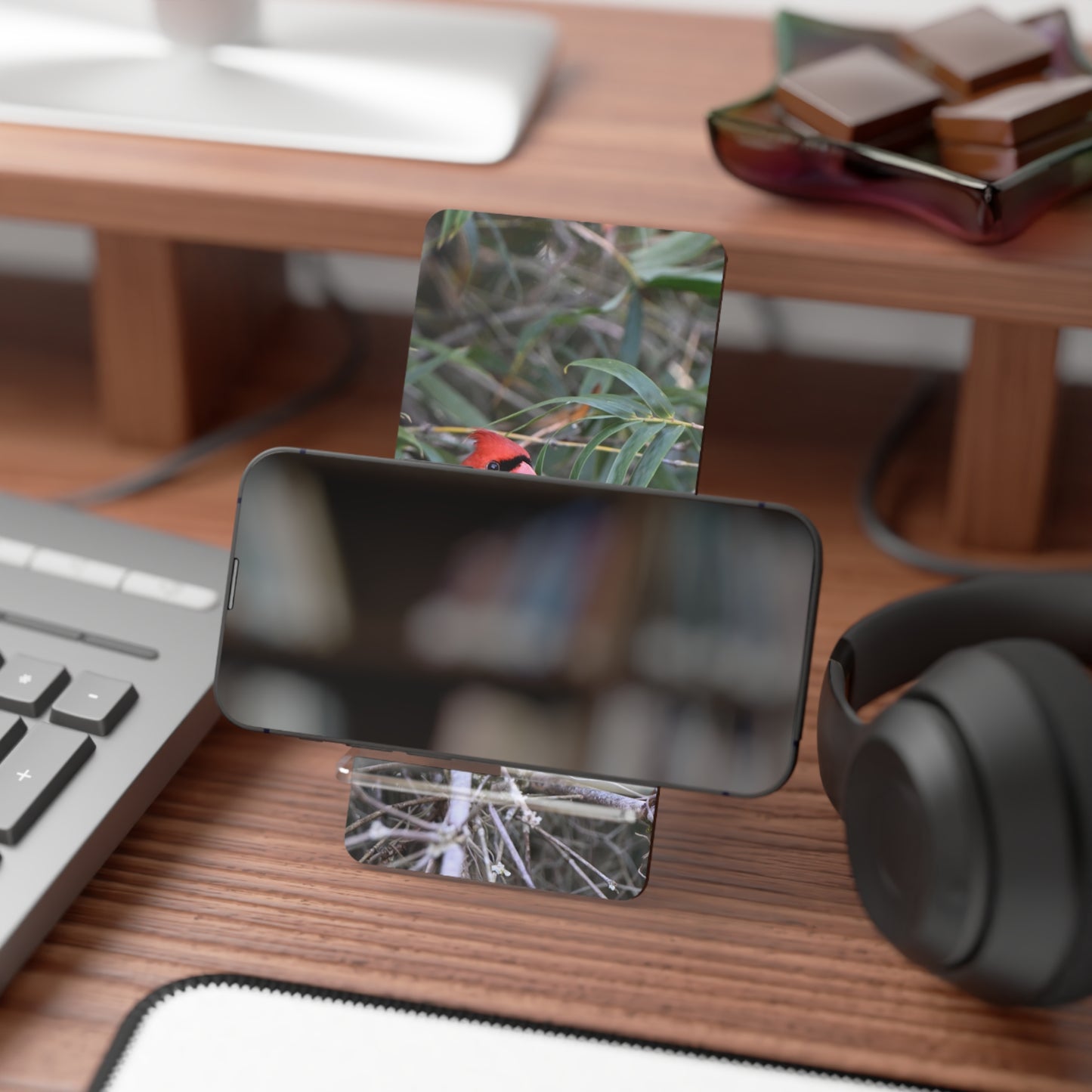 Cardinal Photo Phone Stand — Foldable Mobile Display Stand for Smartphones