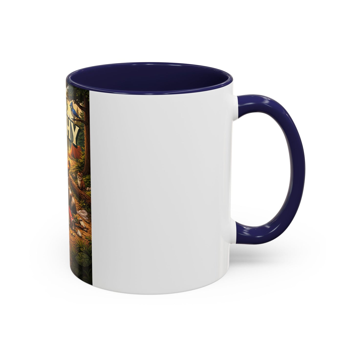 Stay Trashy Coffee Mug — Funny Raccoon Trash Can Design, Novelty Gift for Friends & Family