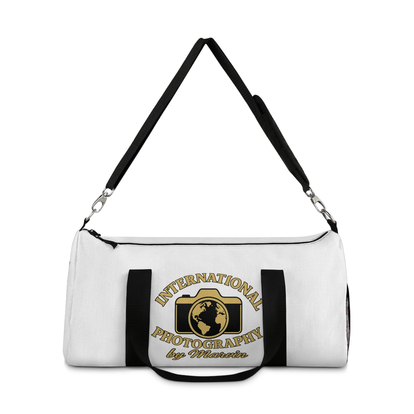 International Photography Duffel Bag - 'International Photography by Miranda' Logo Travel Gym Bag