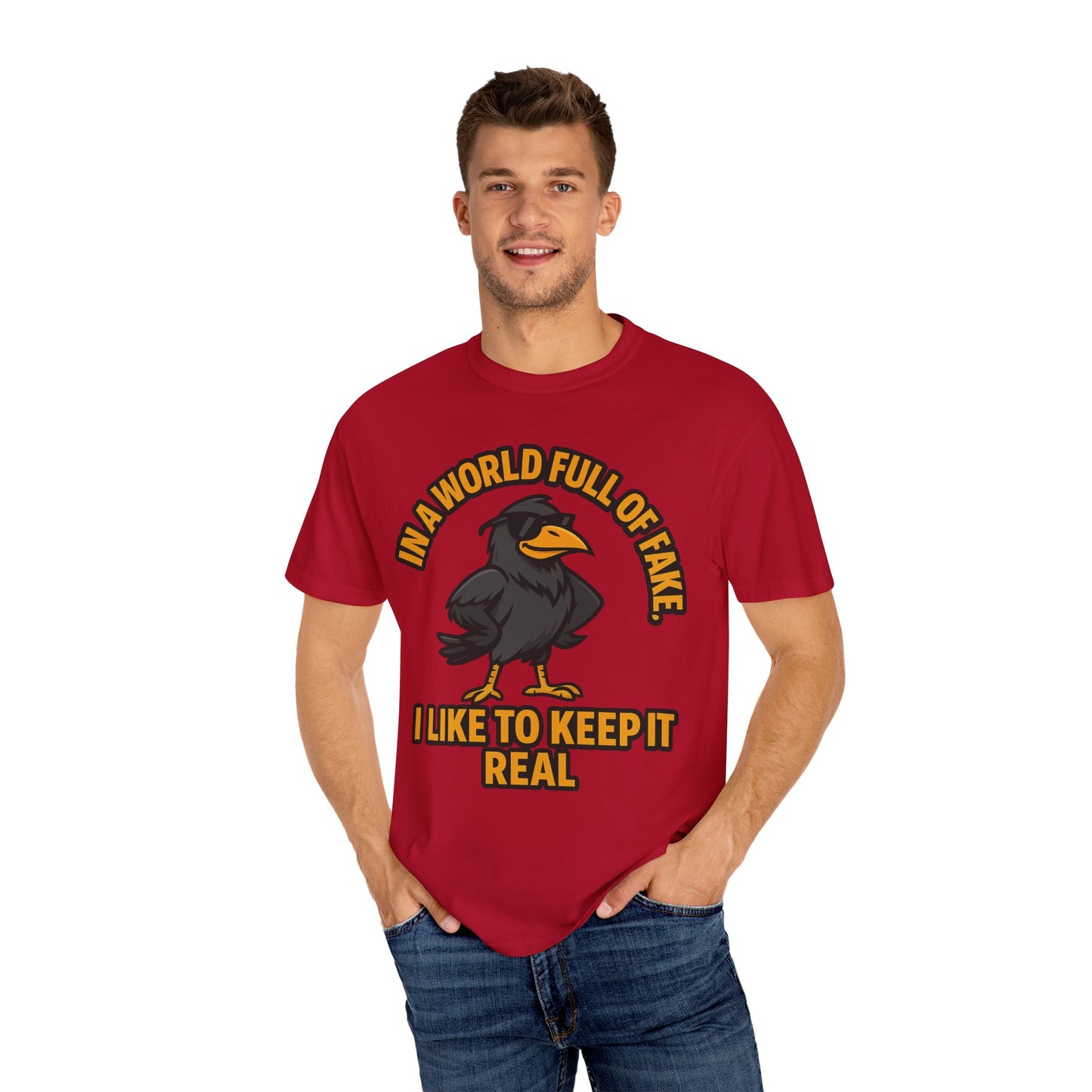 Keep It Real Crow T-Shirt — In a World Full of Fake Graphic Tee