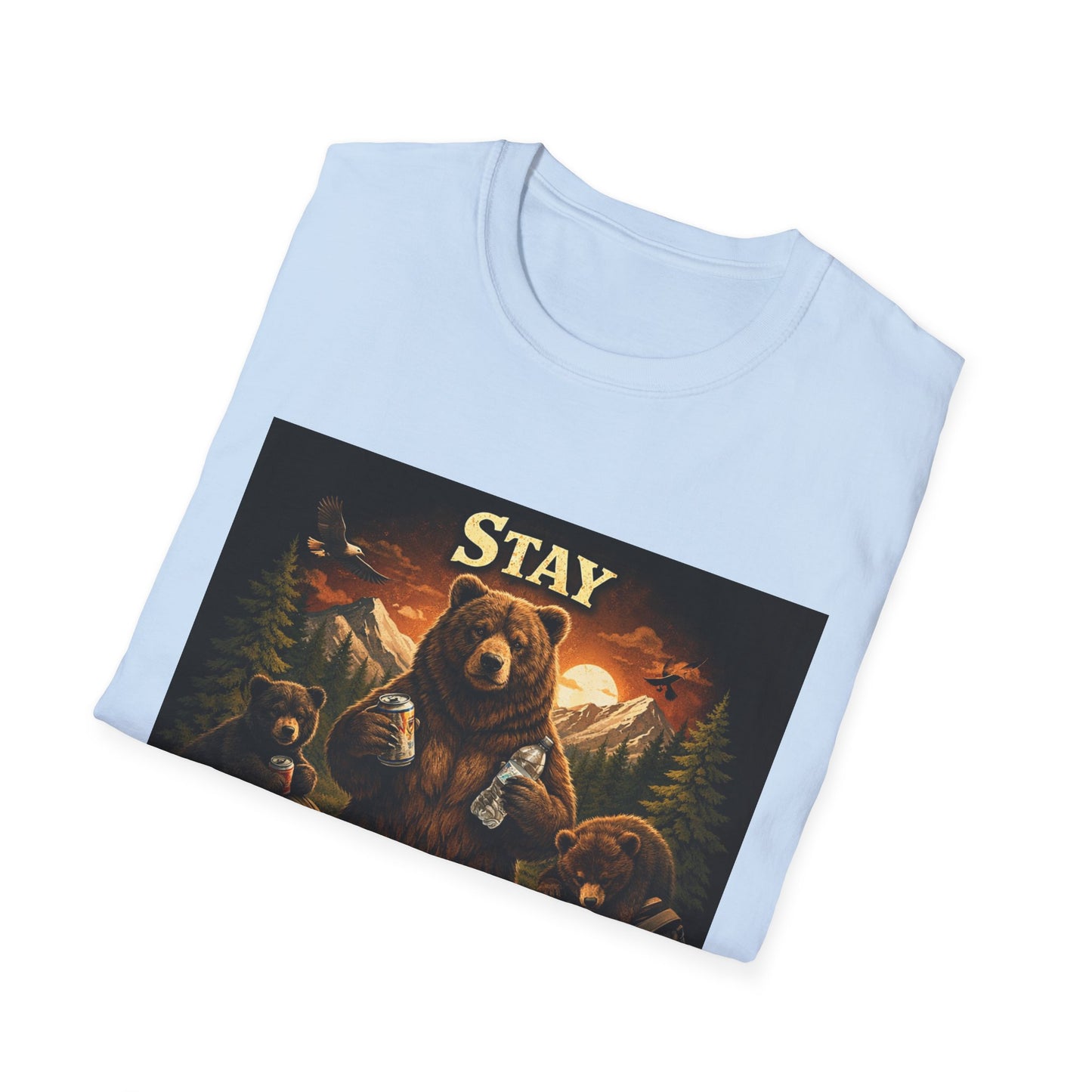 Stay Trashy Bear T-Shirt – Funny Vintage Camping Graphic Tee