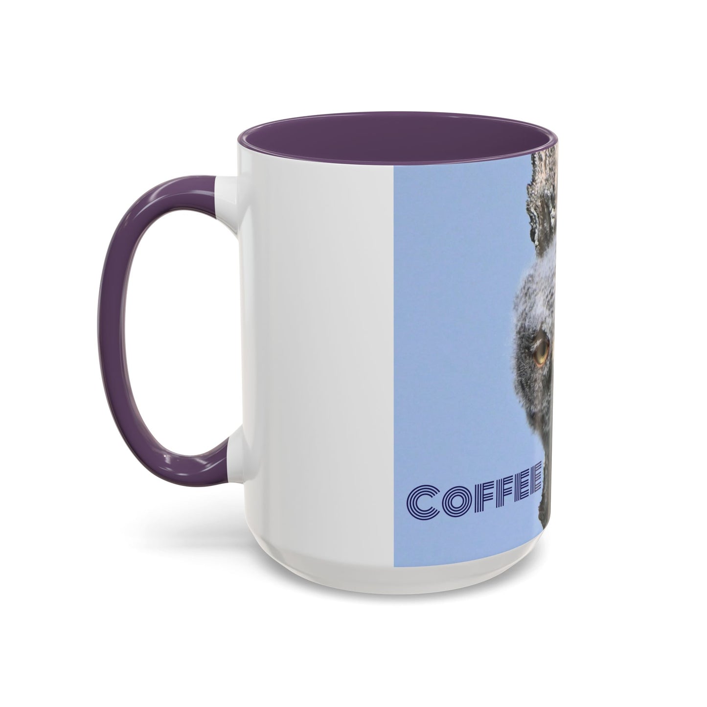 Accent Coffee Mug with Owl Design, Perfect Gift for Coffee Lovers, Home Office Decor, Nature Enthusiast Gift, Animal Lover Mug
