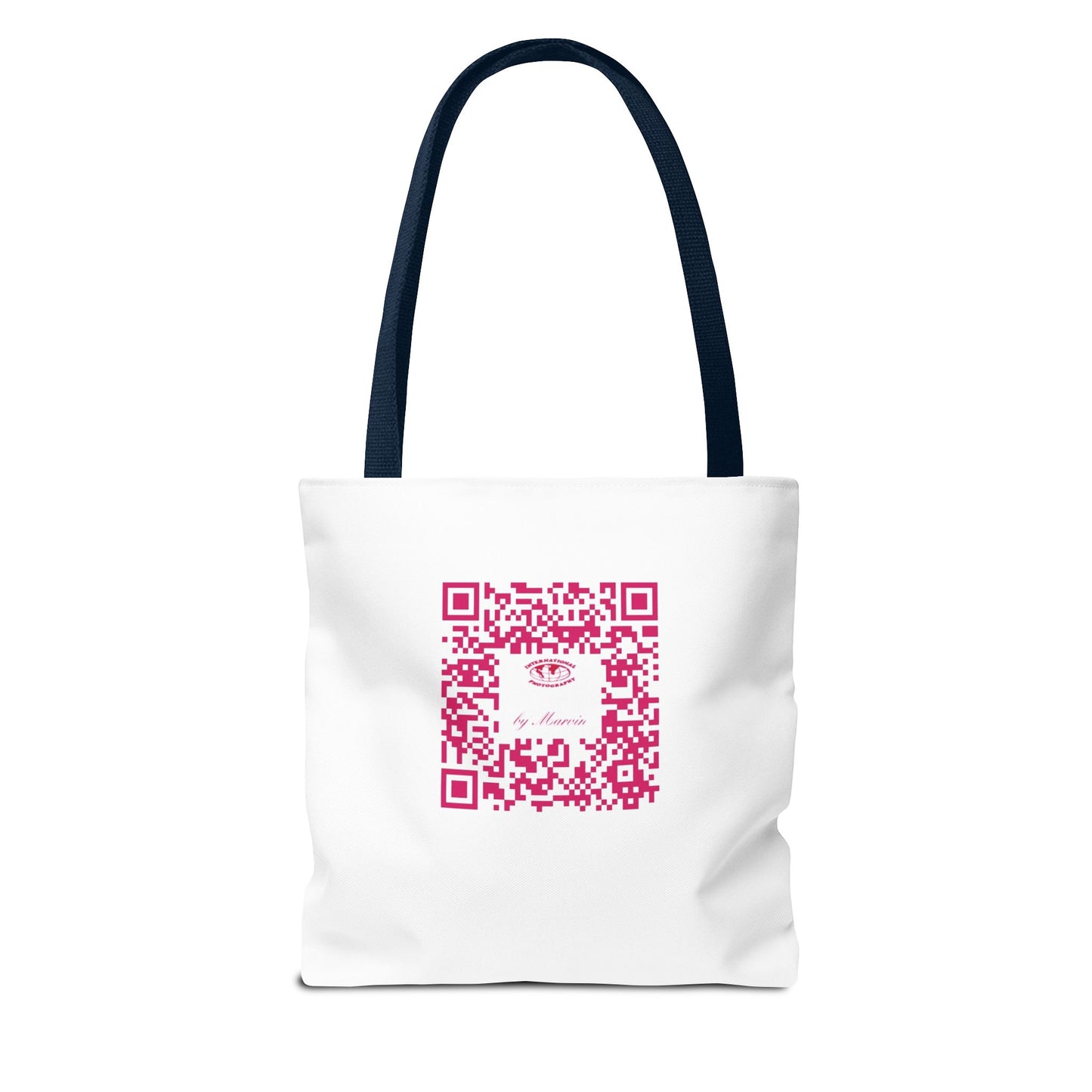Photography Tote Bag with QR Code, Eco-Friendly Shopping Tote, Art Design Bag, Gift for Photographers, Customizable Travel Bag