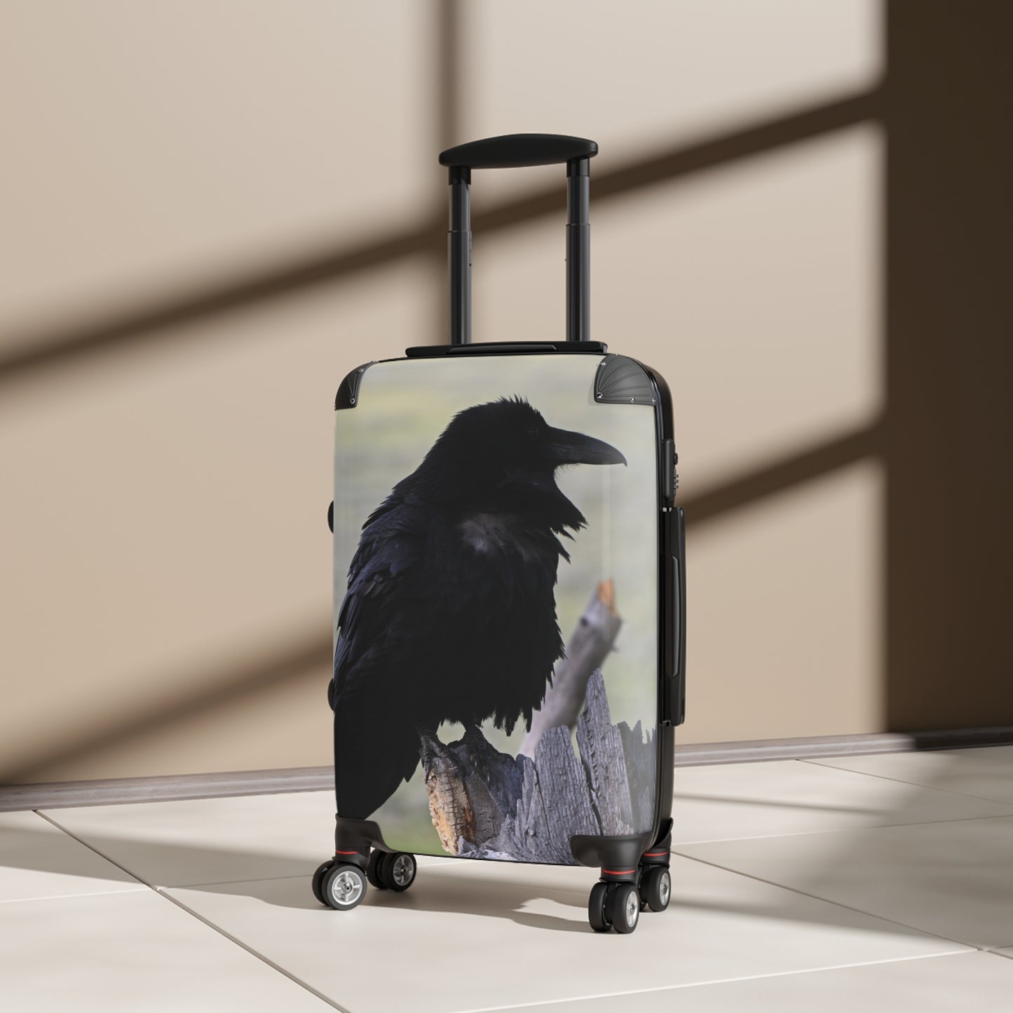 Stylish Raven Suitcase - Travel Gear, Luggage, Gothic Aesthetic, Crow Lover Gift, Adventure Essentials