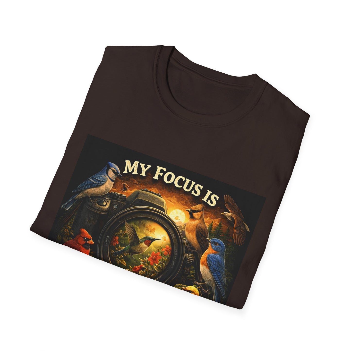 My Focus Is Birds T-Shirt — Vintage Birdwatching Tee