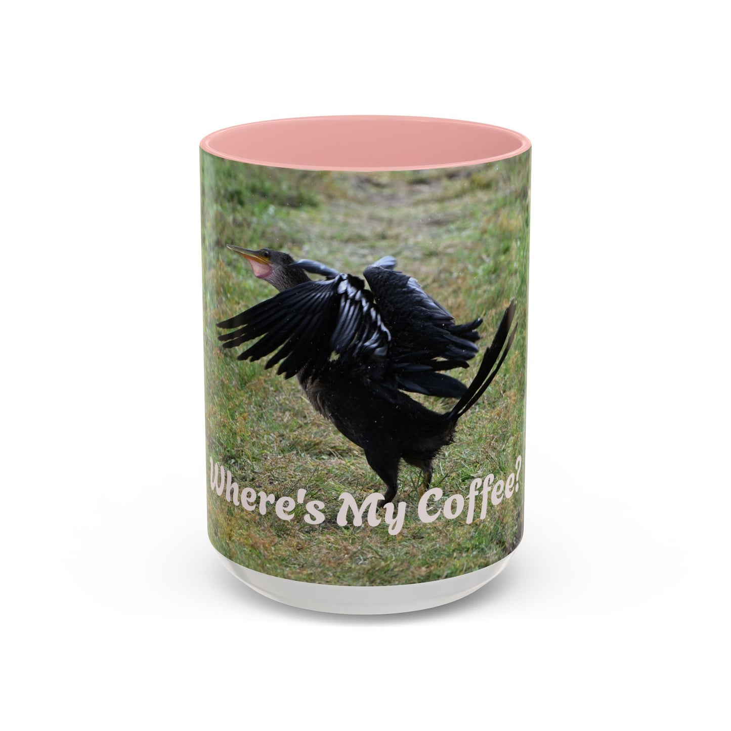 Where's My Coffee? Accent Coffee Mug – Funny Crow Bird Coffee Cup (11/15oz)