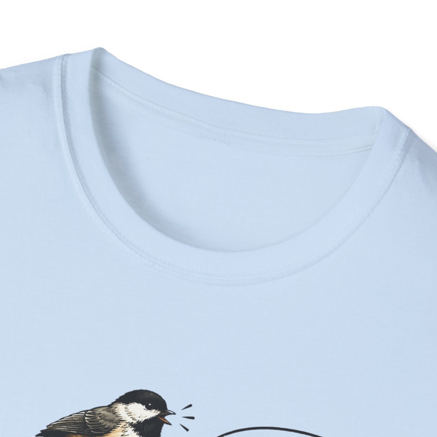Birdwatcher Photographer T‑Shirt — “Shhh, I hear him!” Nature Lover Tee
