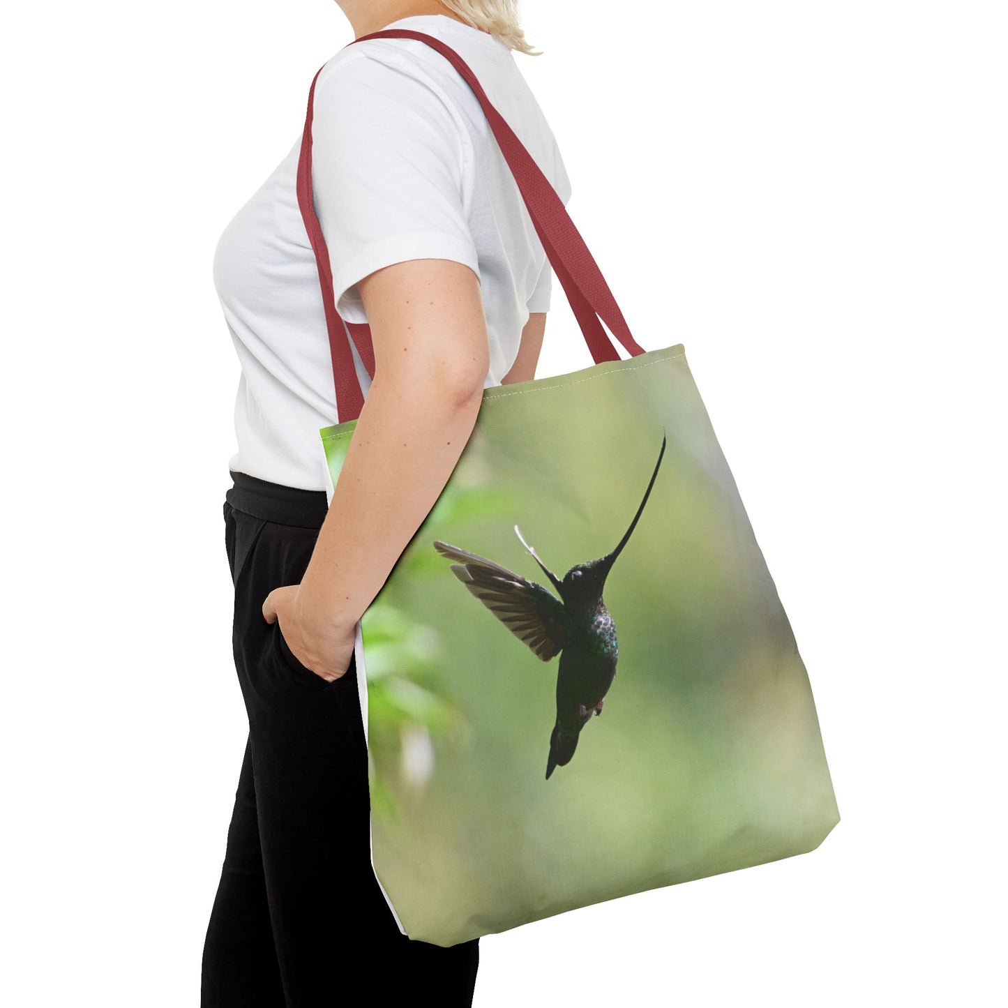 Hummingbird Tote Bag, Colorful Eco-Friendly Shopper, Summer Beach Bag, Floral Gift Bag, Lightweight Carry-All