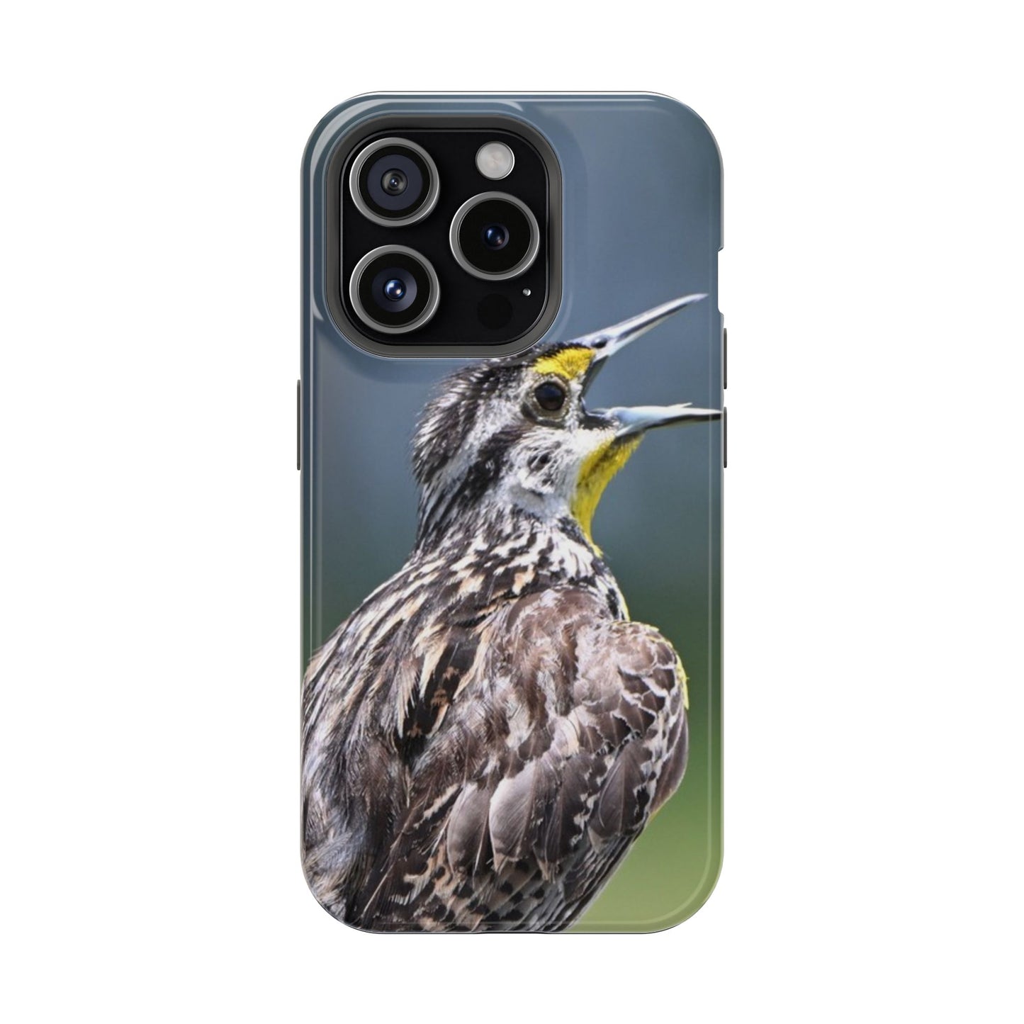 Western Meadowlark Photo Phone Case — Impact-Resistant Protective Cover