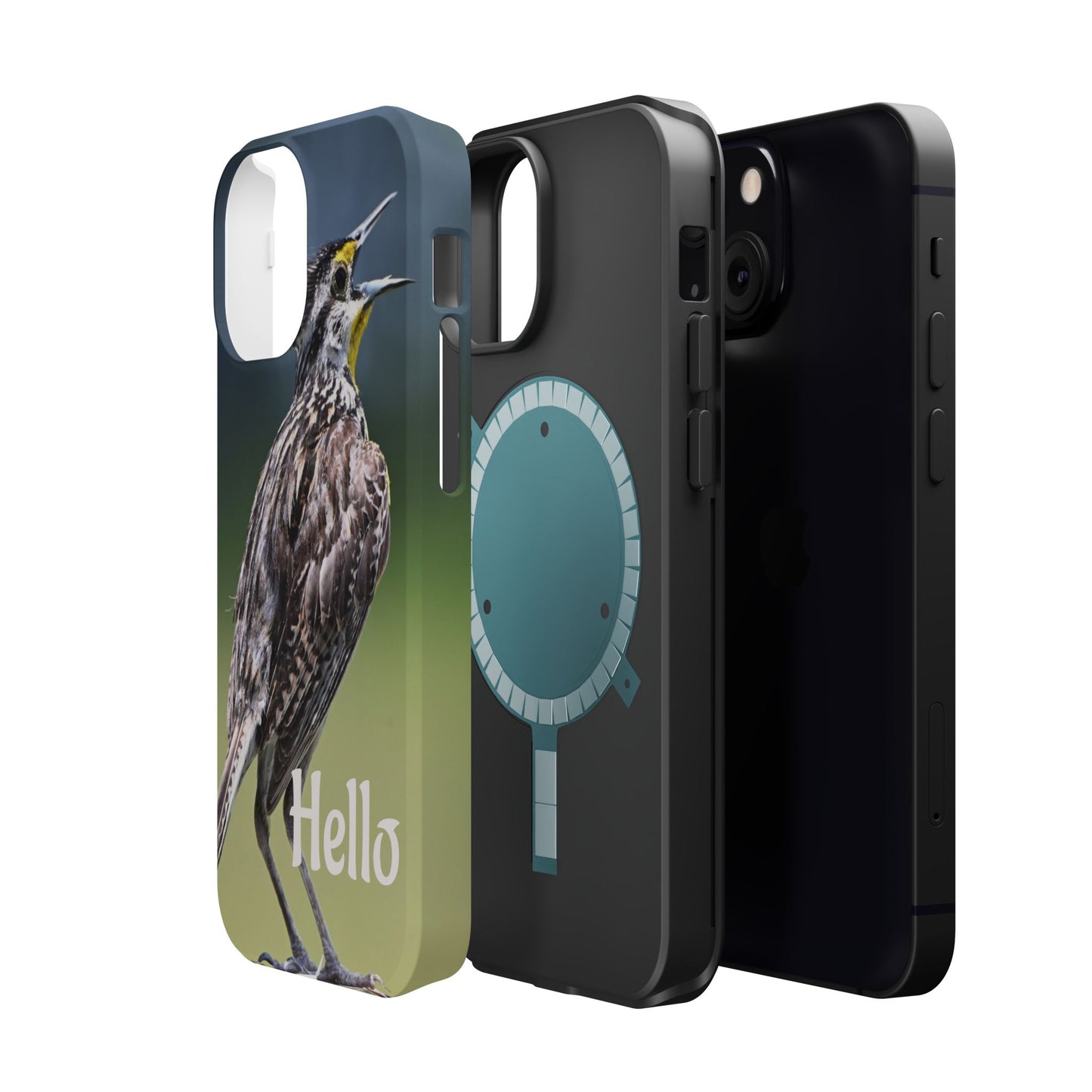 Bird-Themed Magnetic Tough Cases with 'Hello', Stylish Phone Protectors, Gifts for Nature Lovers, Birdwatching Accessories, Wildlife [...]