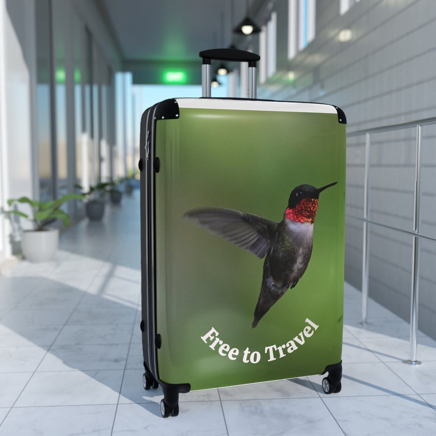 Vibrant Bird Print Suitcase - Travel Luggage for Nature Lovers, Adventure Gear, Stylish Carry-On, Gift for Travelers, Vacation Essentials