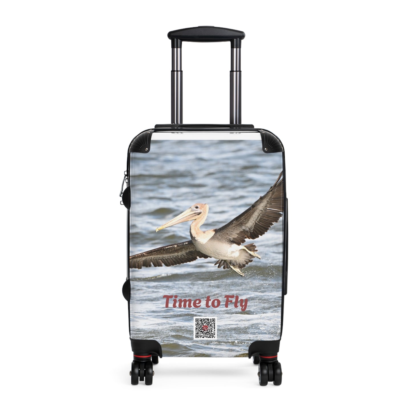 Travel Luggage with Custom Design - Time to Fly Suitcase, Personalized Baggage, Unique Travel Gear, Vacation Essentials, Gifts for Travelers