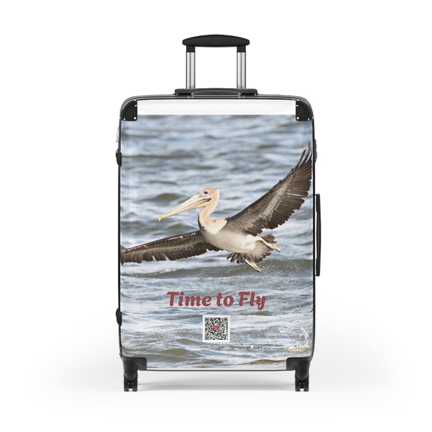 Travel Luggage with Custom Design - Time to Fly Suitcase, Personalized Baggage, Unique Travel Gear, Vacation Essentials, Gifts for Travelers