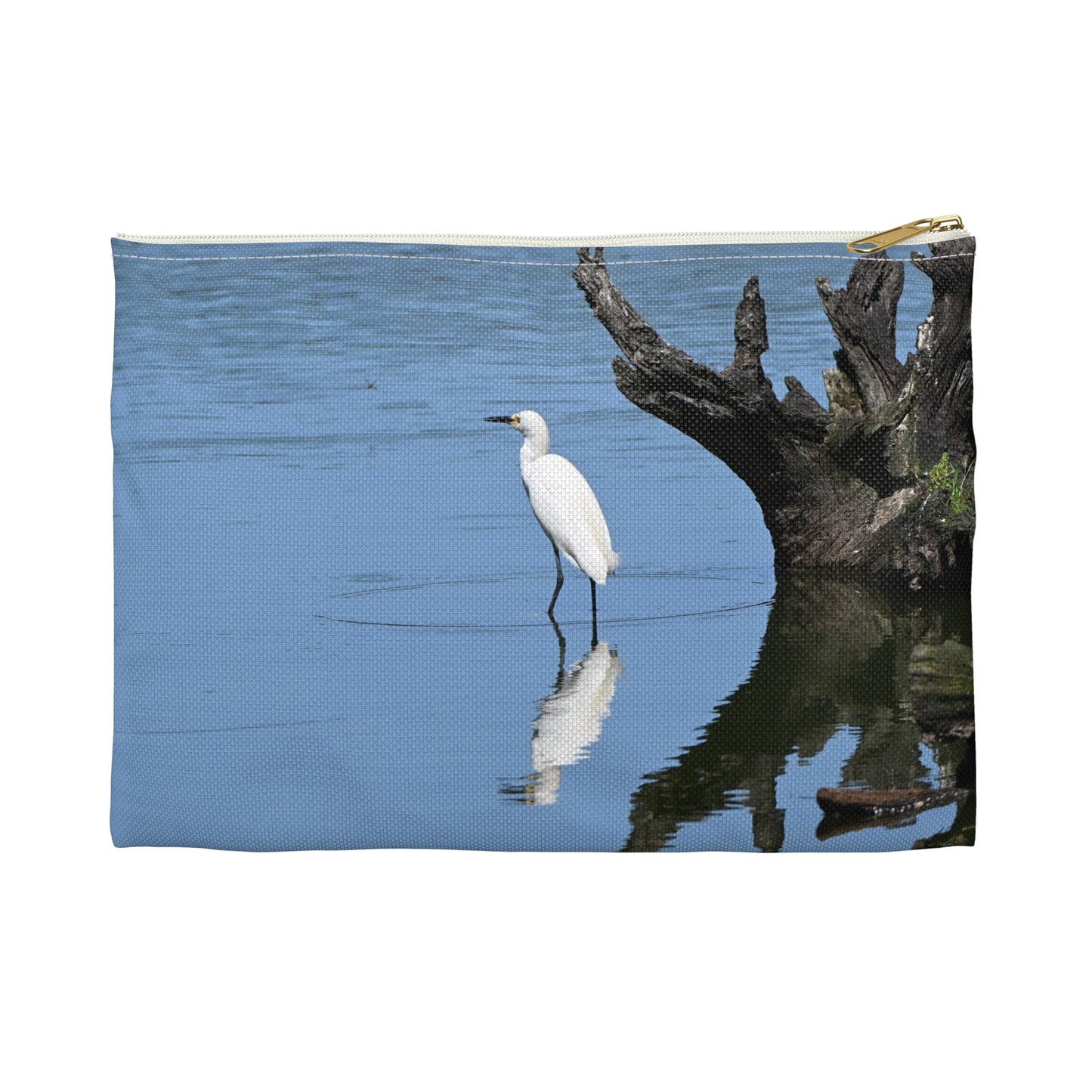 Serene Nature Accessory Pouch – Bird Reflections, Travel Bag, Makeup Organizer, Eco-Friendly Gift, Wildlife Lover Item