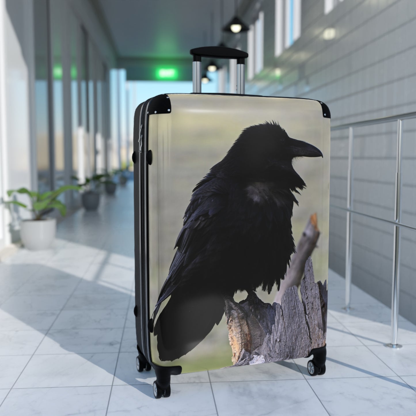 Stylish Raven Suitcase - Travel Gear, Luggage, Gothic Aesthetic, Crow Lover Gift, Adventure Essentials
