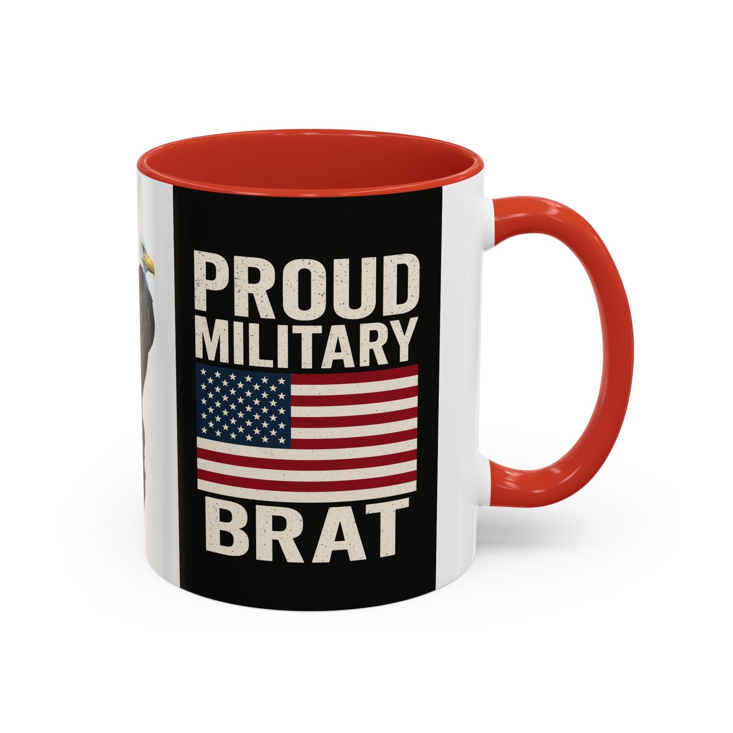 Proud Military Brat Coffee Mug, Veteran Appreciation Gift, Military Family Mug, USA Pride, Father's Day Gift, Patriotic Drinkware