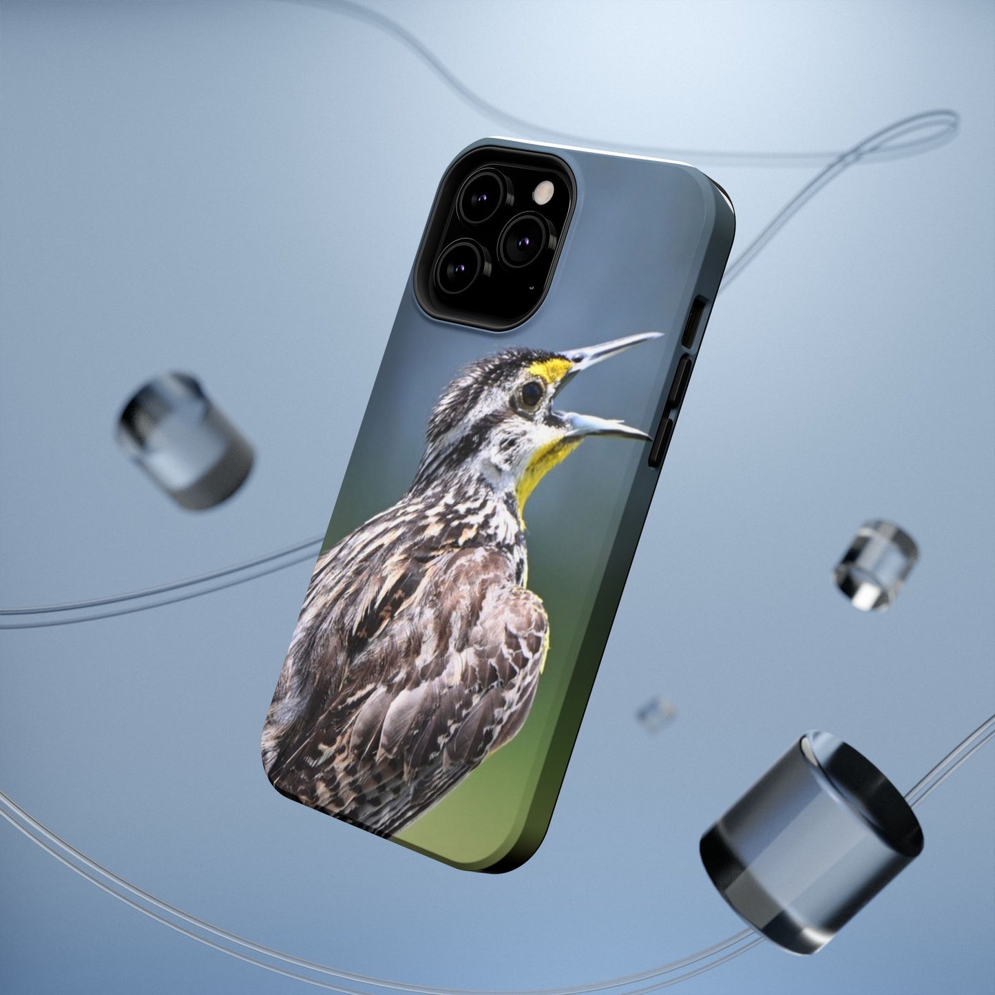 Western Meadowlark Photo Phone Case — Impact-Resistant Protective Cover