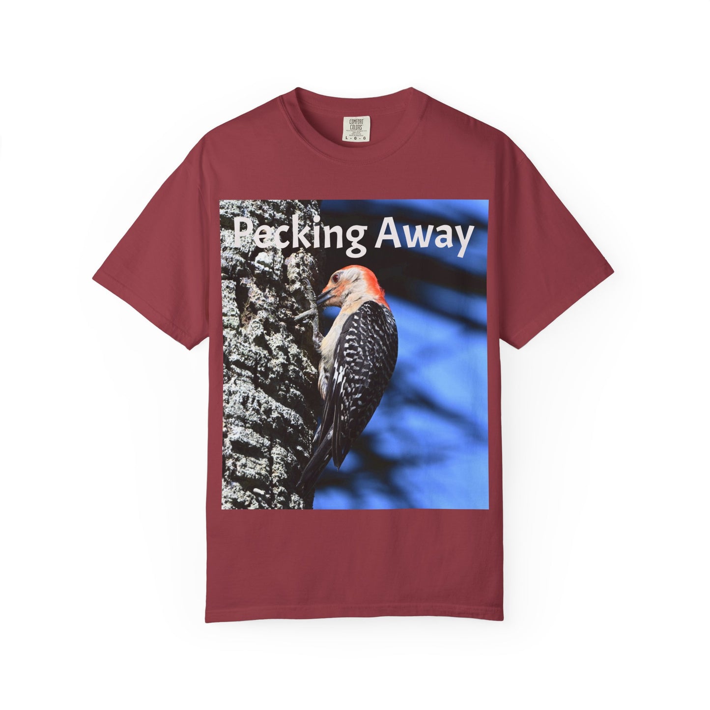 Nature Lover's Unisex T-Shirt - Eco-Friendly Tee with 'Pecking Away' Design, Gift for Birdwatchers, Nature Gifts, Casual Wear, [...]