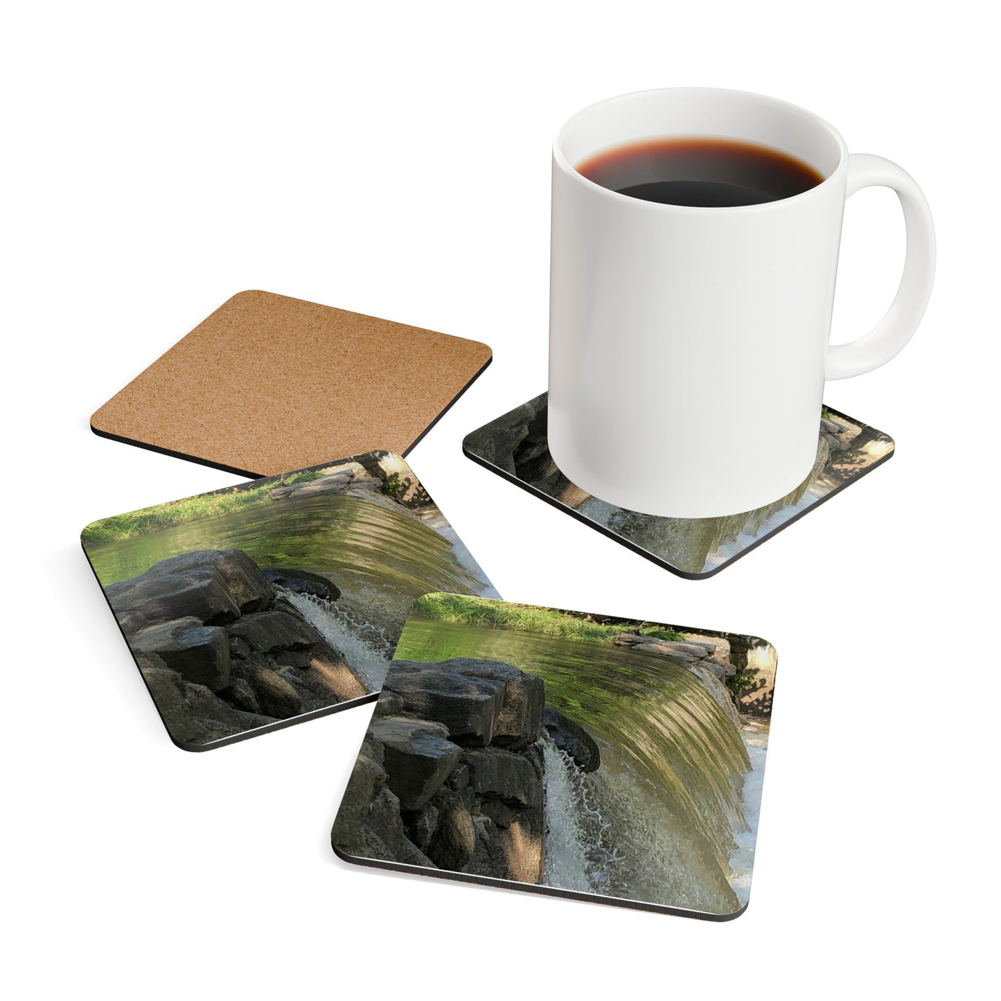 Natural Cork Coaster Set - Rustic Home Decor, Eco-Friendly Drinkware, Ideal for Weddings, Housewarming Gifts, Kitchen Accessories