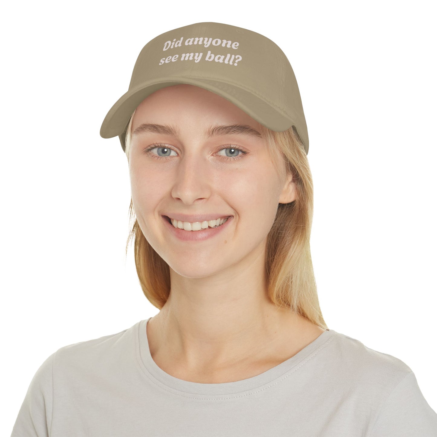 Playful Red Baseball Cap - "Did anyone see my ball?" Hat, Fun Gift for Sports Lovers, Casual Wear, Outdoor Activities, Unique Statement Cap