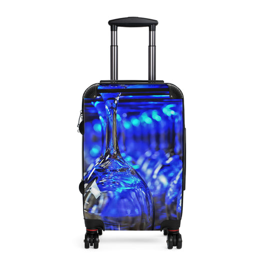 Blue Glassware Design Suitcase