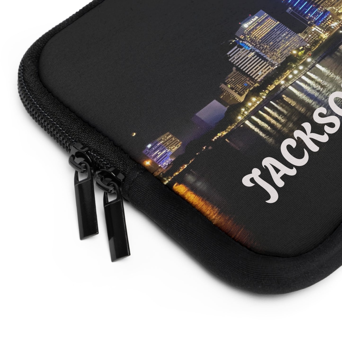 Jacksonville FL Laptop Sleeve, Urban City Design, Tech Accessory, Travel Gift, Customizable Tech Case