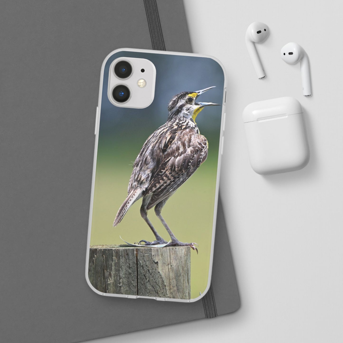 Singing Meadowlark Phone Case – Nature Bird Photo Flexi Case