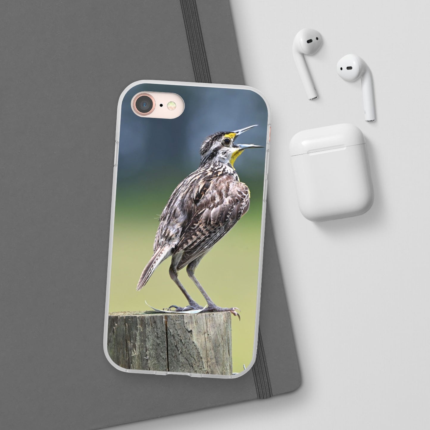 Singing Meadowlark Phone Case – Nature Bird Photo Flexi Case