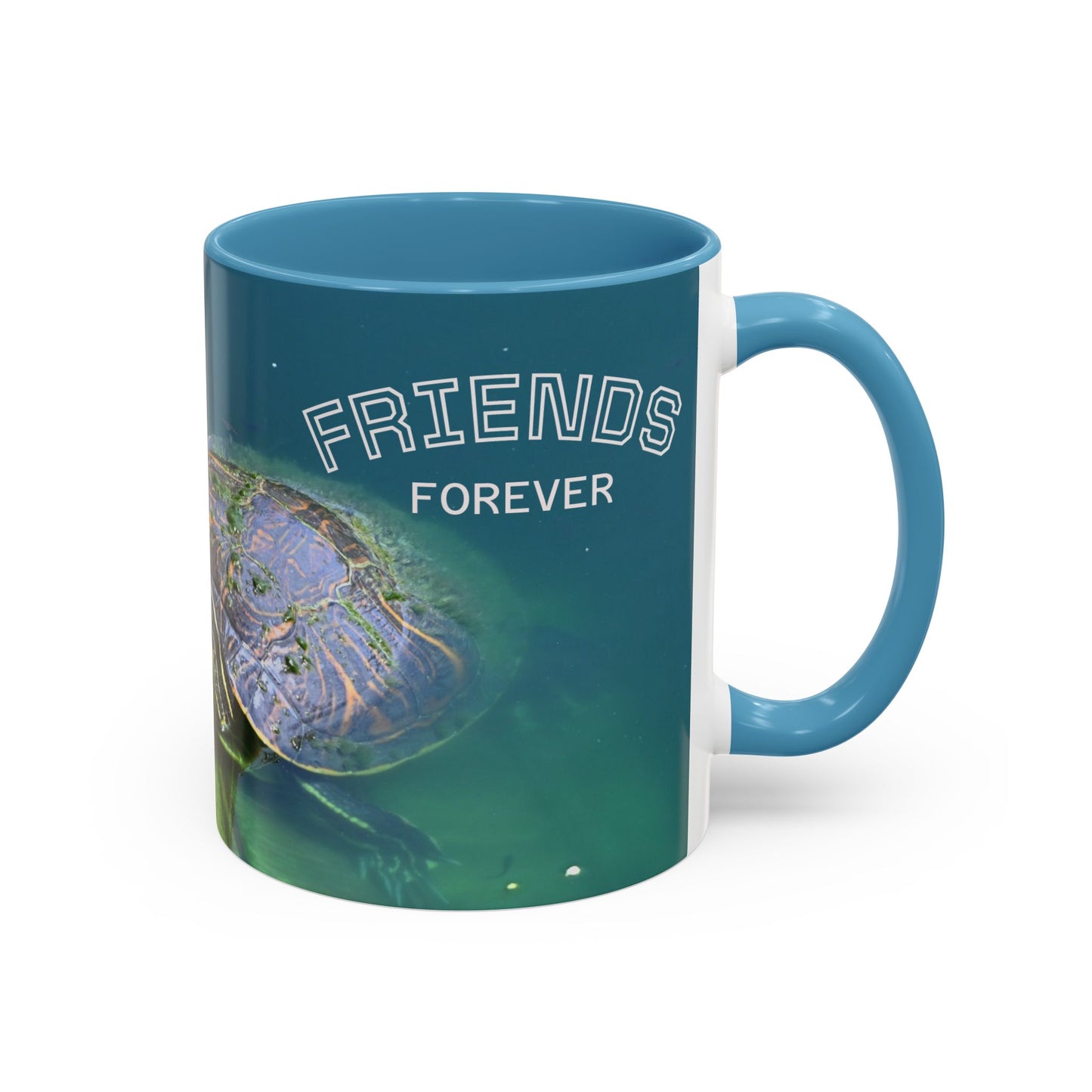 Friends Forever Turtle Accent Coffee Mug — 11/15oz Gift for Animal Lovers