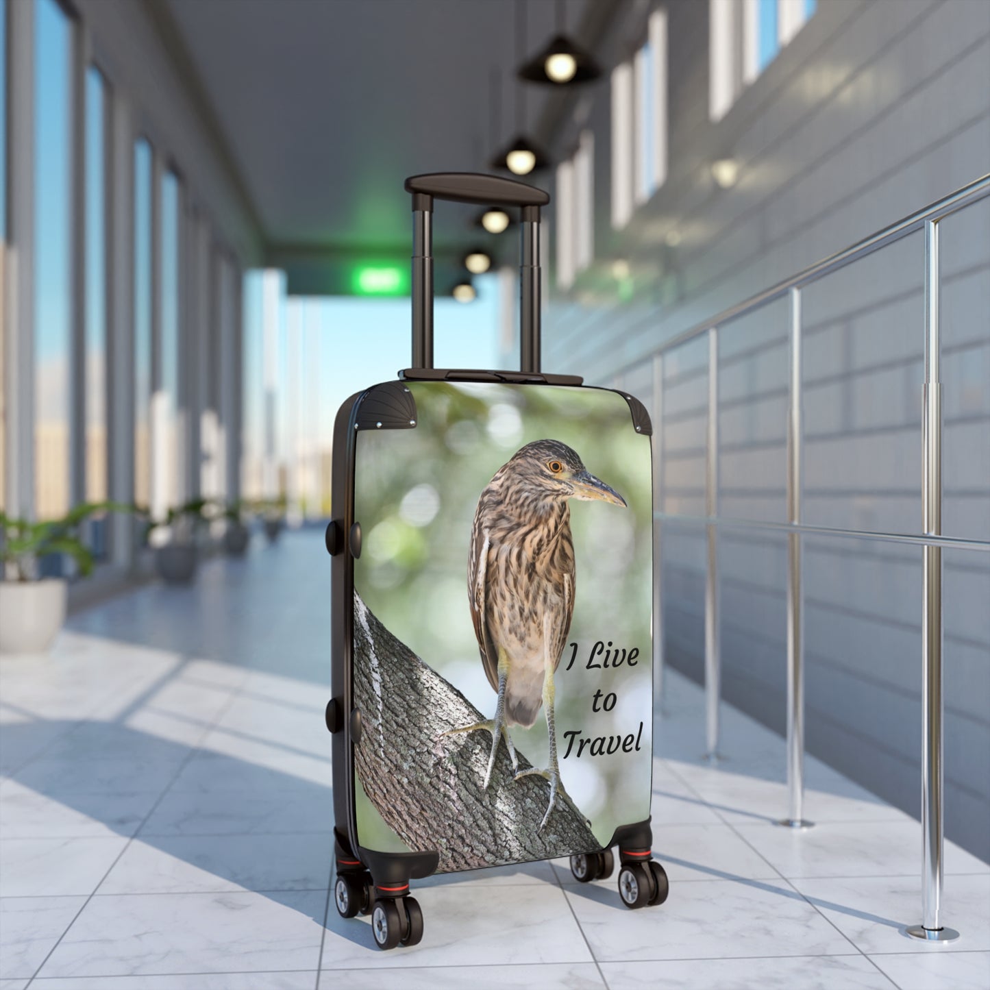 Travel Suitcase - I Live to Travel, Luggage for Adventurers, Travel Gift, Vacation Bag, Holiday Packing, Unique Travel Case